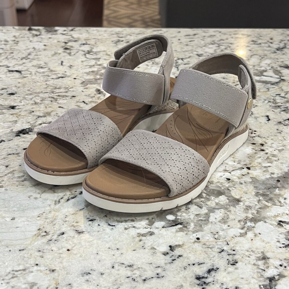 Skechers BOBS x Martha Stewart Arch Fit Beach Kiss Wedge Sandals Size 6 Shoes - Picture 10 of 14